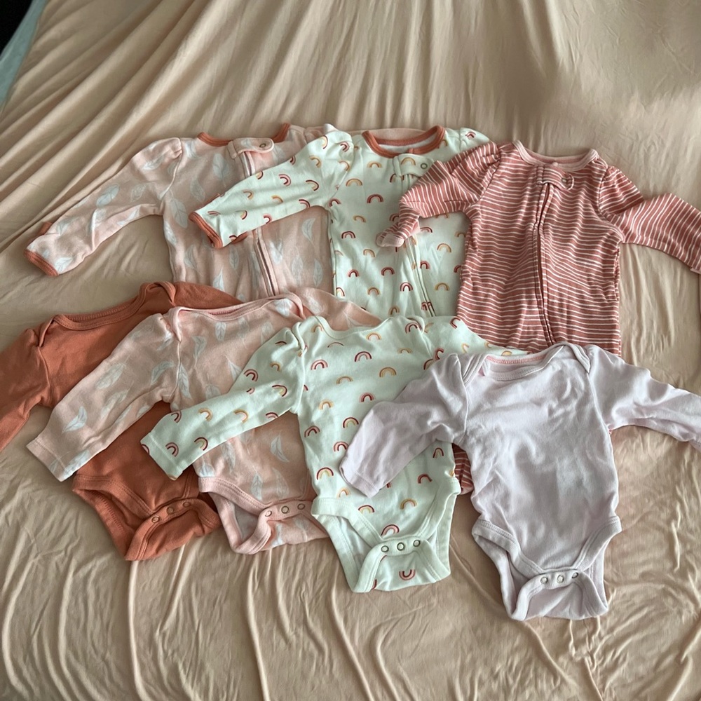 Baby girl rainbow bundle cloud island.